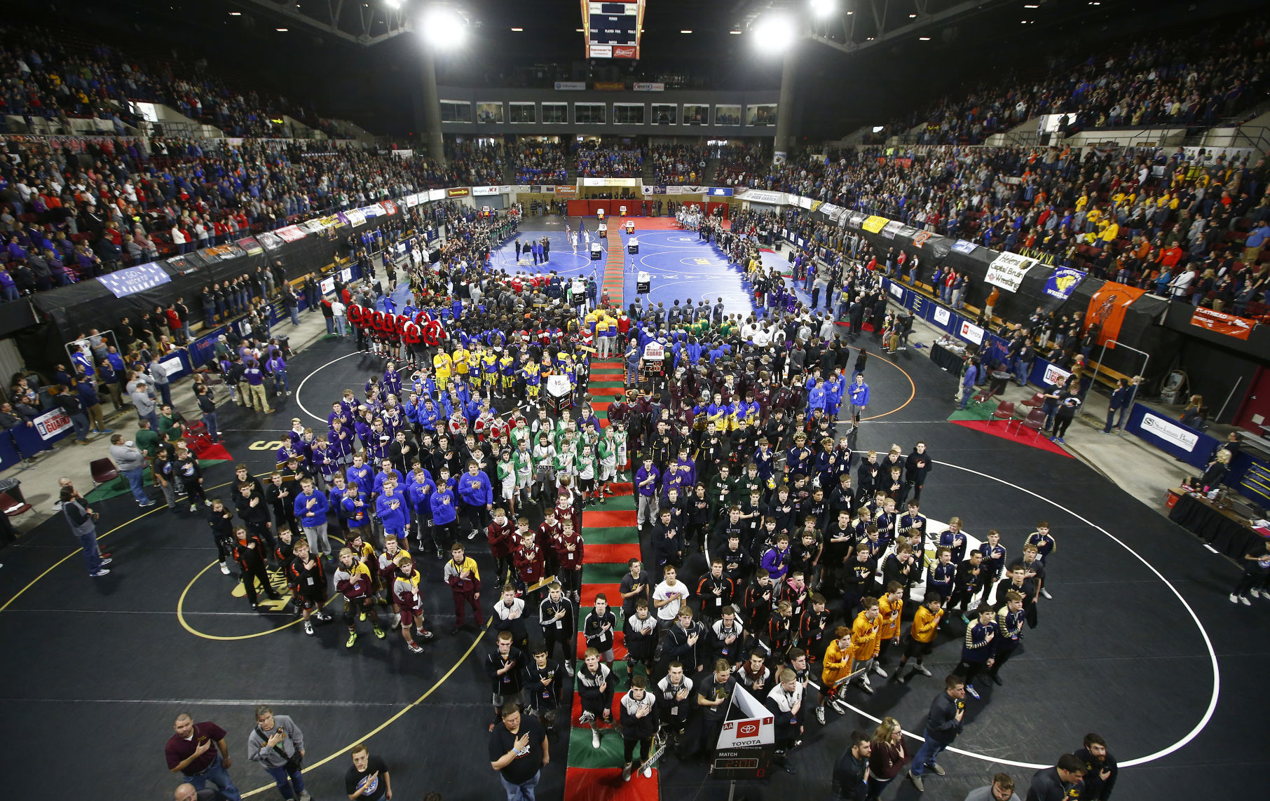 STATE WRESTLING UNDERWAY